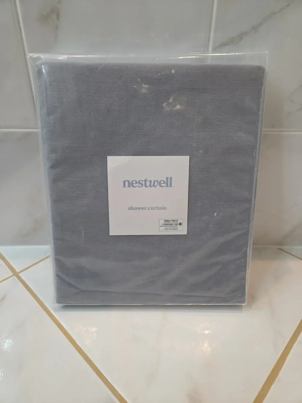 NWT Nestwell Fabric Shower Curtain Blush Pink Rose OEKO-TEX New
